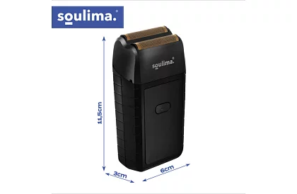 Rasoir électrique pour barbe avec écran LED - USB-C, 2 lames, 2 couteaux, étui