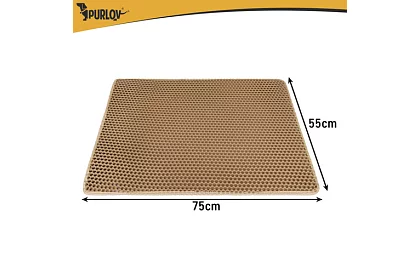 Culoar pentru litiera pisicii care reține murdăria 75 x 55 cm – bej