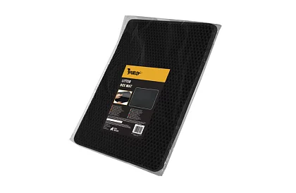 Saltea pentru toaletă pentru pisici, reținând murdăria 75 x 55 cm - negru