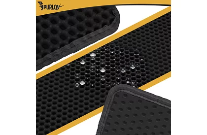 Saltea pentru toaletă pentru pisici, reținând murdăria 75 x 55 cm - negru