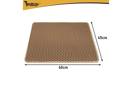 Culoar pentru litiera pisicii care reține murdăria 60 x 45 cm – bej