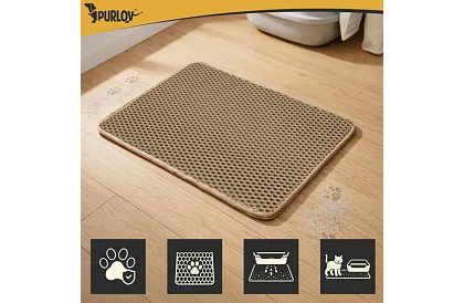 Culoar pentru litiera pisicii care reține murdăria 60 x 45 cm – bej