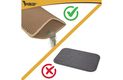Culoar pentru litiera pisicii care reține murdăria 60 x 45 cm – bej