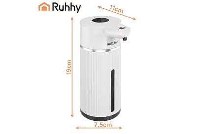 Dispenser automat de săpun LCD fără contact 420 ml - alb