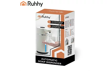 Dispenser automat de săpun LCD fără contact 420 ml - alb