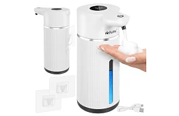 Dispenser automat de săpun LCD fără contact 420 ml - alb