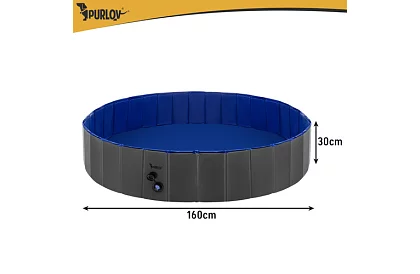 Piscină pliabilă pentru câini 600 l - 160 x 30 cm