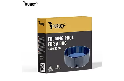Piscină pliabilă pentru câini 600 l - 160 x 30 cm