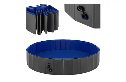 Piscină pliabilă pentru câini 600 l - 160 x 30 cm