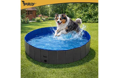 Piscină pliabilă pentru câini 600 l - 160 x 30 cm
