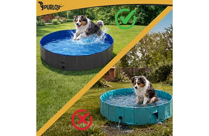 Piscină pliabilă pentru câini 600 l - 160 x 30 cm