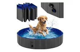 Piscină pliabilă pentru câini 600 l - 160 x 30 cm
