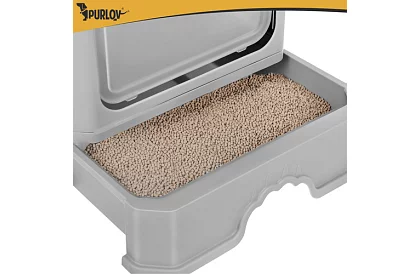 Toaletă închisă pentru pisici 50×36×38 cm cu sertar și lopată