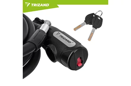 Lacăt de oțel pentru bicicletă 150 cm, cablu de 12 mm grosime