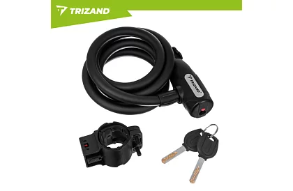 Lacăt de oțel pentru bicicletă 150 cm, cablu de 12 mm grosime