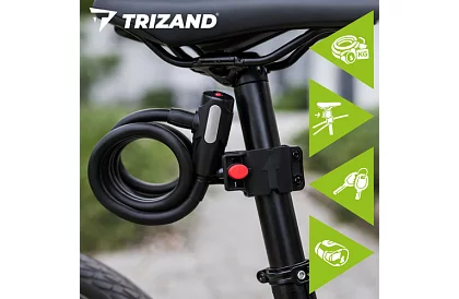 Lacăt de oțel pentru bicicletă 150 cm, cablu de 12 mm grosime