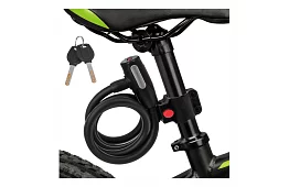 Lacăt de oțel pentru bicicletă 150 cm, cablu de 12 mm grosime