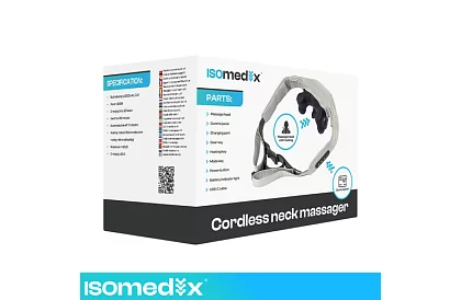 Dispozitiv de masaj wireless pentru gât cu încălzire - Shiatsu 22,2 W