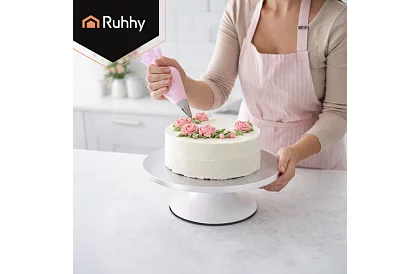 Suport metalic rotativ - farfurie pentru torturi 30 cm