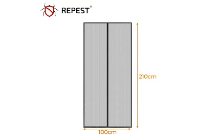 Plasă magnetică pentru uși 100 x 210 cm - plasă de țânțari neagră pentru uși