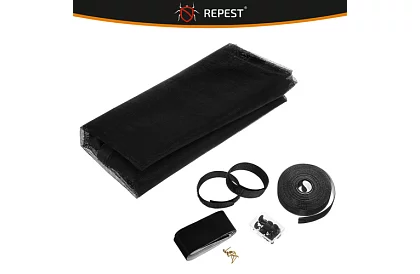 Plasă magnetică pentru uși 100 x 210 cm - plasă de țânțari neagră pentru uși