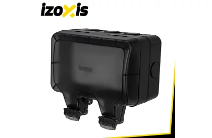 Priza de exterior dublă rezistentă la apă cu clapetă - IP66, 230V, 16A