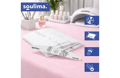Pilă subțire pentru unghii 100/180 - Set de 100 de bucăți