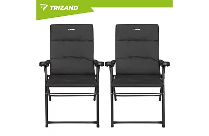 Scaun de camping pliabil cu brațe -  2 bucăți