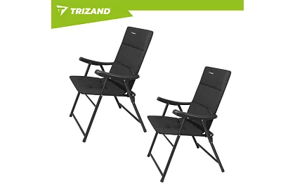 Scaun de camping pliabil cu brațe -  2 bucăți