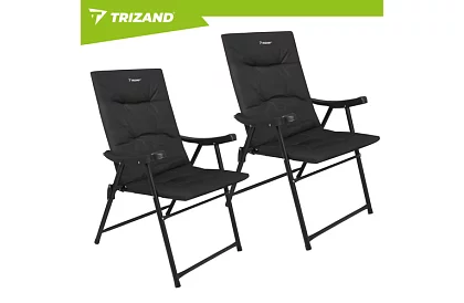 Scaun de camping pliabil cu brațe -  2 bucăți