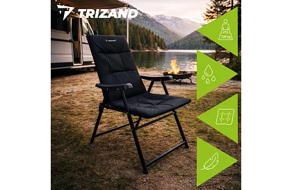 Scaun de camping pliabil cu brațe -  2 bucăți