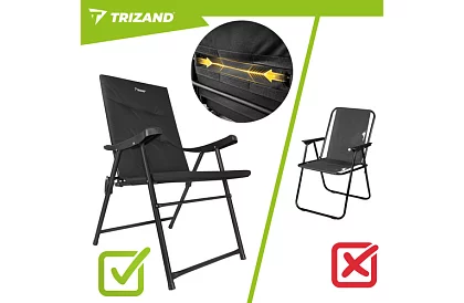Scaun de camping pliabil cu brațe -  2 bucăți