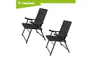 Scaun de camping pliabil cu brațe -  2 bucăți