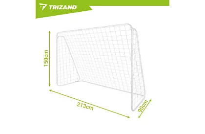 Poarta de fotbal metalică 213x150x90 cm