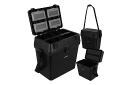 Cutia de pescuit 2 în 1 – 38 × 34 × 21 cm organizator și scaunel