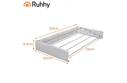 Suport de rufe pliabil pentru perete 80 cm