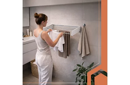 Suport de rufe pliabil pentru perete 80 cm