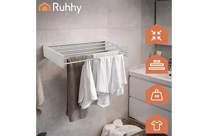 Suport de rufe pliabil pentru perete 80 cm