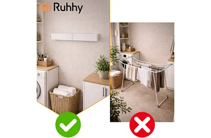 Suport de rufe pliabil pentru perete 80 cm