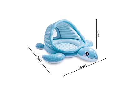 Piscina gonflabilă cu copertină 218 × 206 × 97 cm Turtle Cove Playland, I48677NP