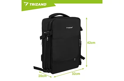 Bagaj de mână pentru călătorie 40 × 20 × 25 cm – rucsac negru cu USB