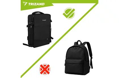 Bagaj de mână pentru călătorie 40 × 20 × 25 cm – rucsac negru cu USB