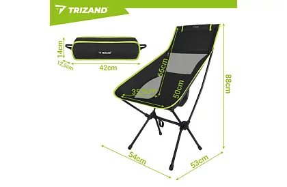 Scaun de pescuit pliabil ușor 41 × 52 × 86 cm