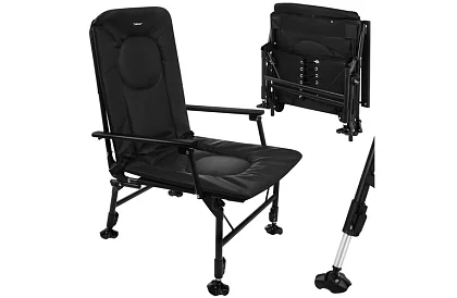 Scaun de pescuit pliabil ajustabil cu brațe