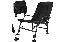 Scaun de pescuit pliabil ajustabil cu brațe