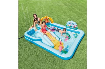 Piscină gonflabilă cu tobogan – teren de joacă acvatic INTEX 57161