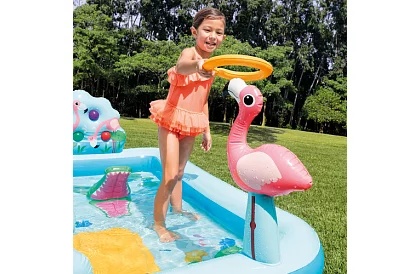 Piscină gonflabilă cu tobogan – teren de joacă acvatic INTEX 57161