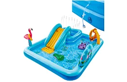 Piscină gonflabilă cu tobogan – teren de joacă acvatic INTEX 57161