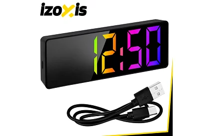LED ceas de birou colorat – ceas cu ecran și termometru