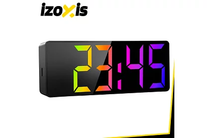 LED ceas de birou colorat – ceas cu ecran și termometru